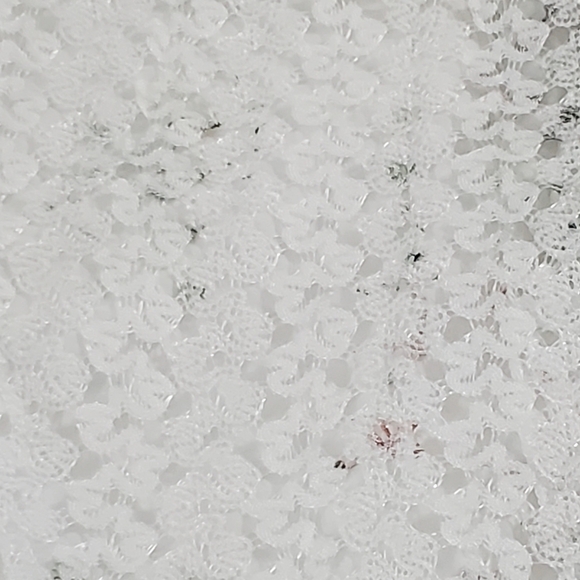 Brittany Black Womens White Lace Floral Poncho Blouse Size Large Spring Summer - Picture 8 of 13